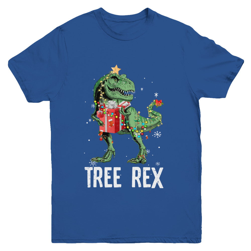 Christmas Tree For Kids Boys T Rex Dinosaur Xmas Gifts Youth Youth Shirt | Teecentury.com