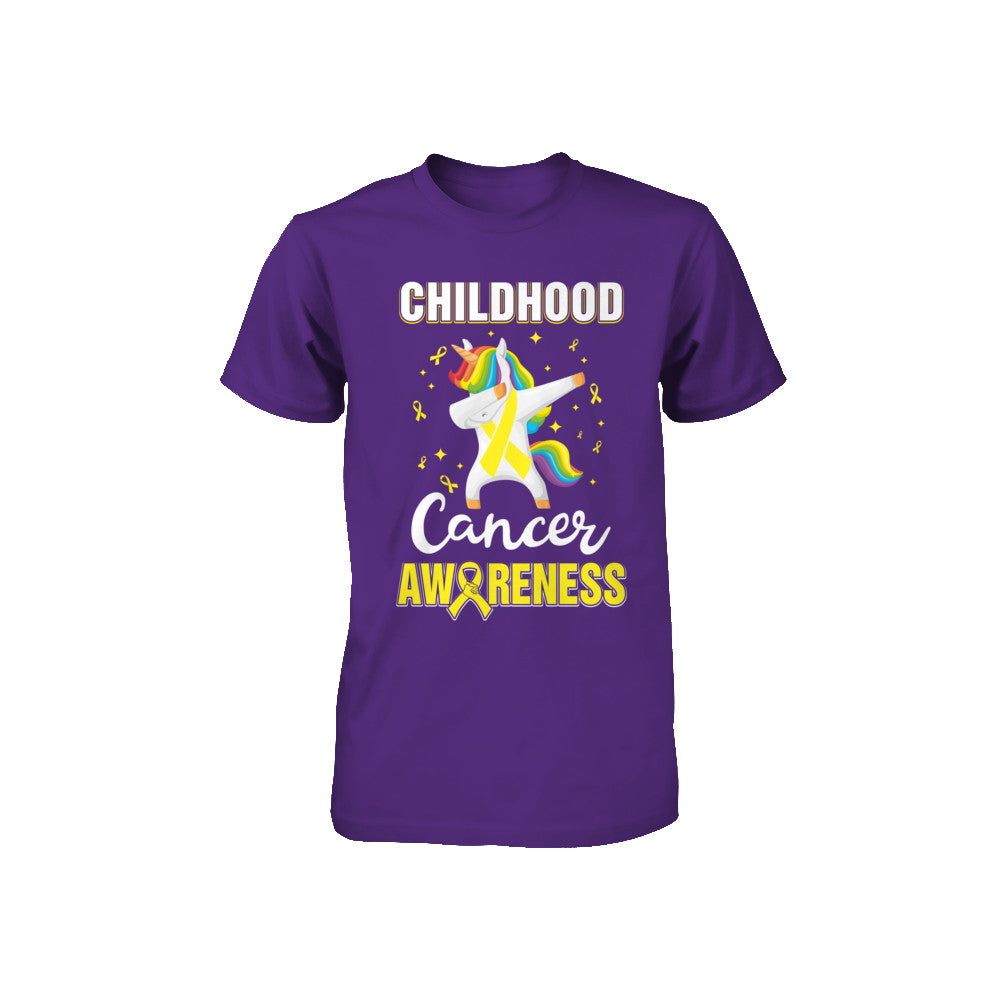 Inspirational Childhood Cancer Awareness Unicorn Support Youth Youth Shirt | Teecentury.com