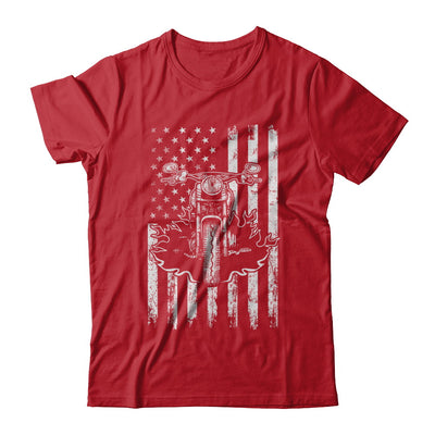 American Motorcycle Motorbike Us Flag Cool Biker T-Shirt & Hoodie | Teecentury.com