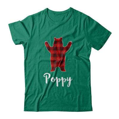 Red Poppy Bear Buffalo Plaid Family Christmas Pajamas T-Shirt & Sweatshirt | Teecentury.com