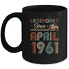 61th Birthday Gift 61 Years Old Legendary Since April 1961 Mug Coffee Mug | Teecentury.com