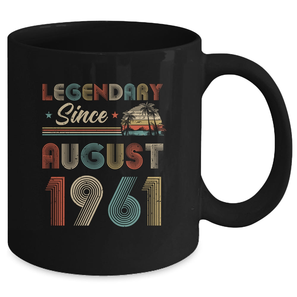 61th Birthday Gift 61 Years Old Legendary Since August 1961 Mug Coffee Mug | Teecentury.com