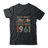 61th Birthday Gift 61 Years Old Legendary Since December 1961 T-Shirt & Hoodie | Teecentury.com