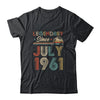 61th Birthday Gift 61 Years Old Legendary Since July 1961 T-Shirt & Hoodie | Teecentury.com