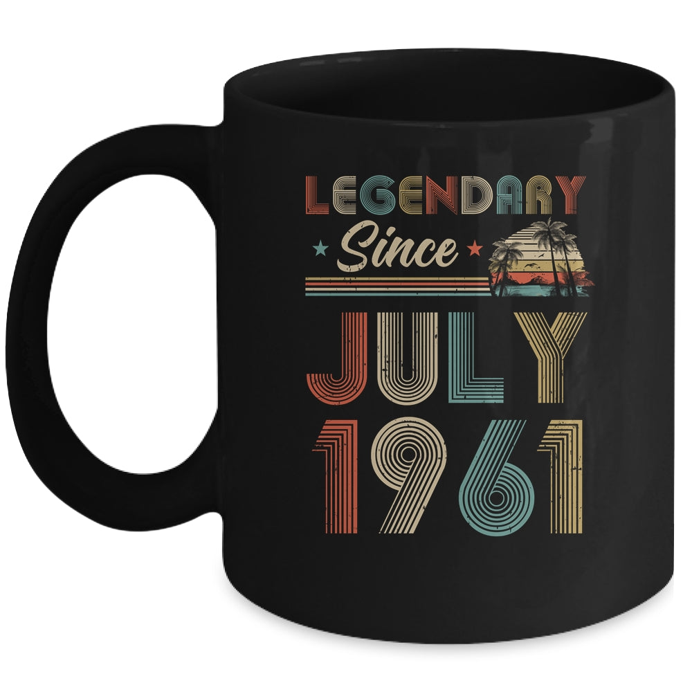 61th Birthday Gift 61 Years Old Legendary Since July 1961 Mug Coffee Mug | Teecentury.com