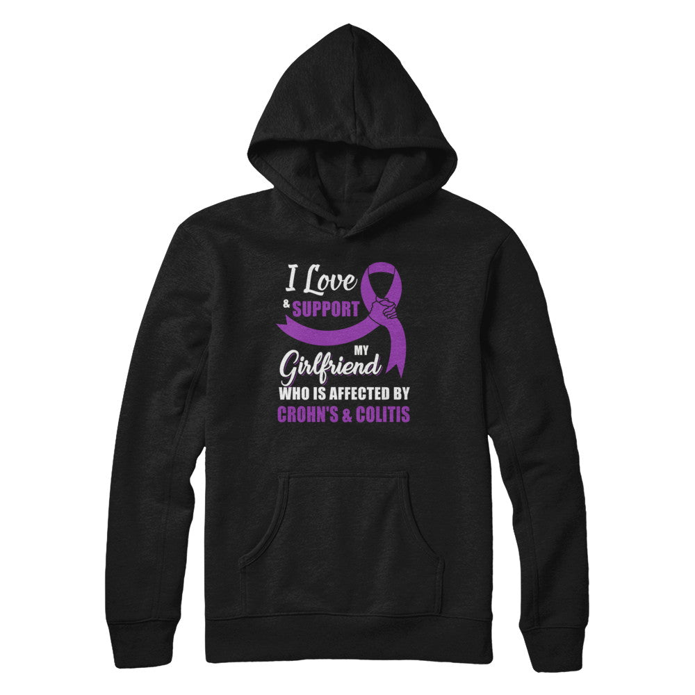 Crohn's & Colitis Awareness Support Purple Girlfriend Boyfriend T-Shirt & Hoodie | Teecentury.com