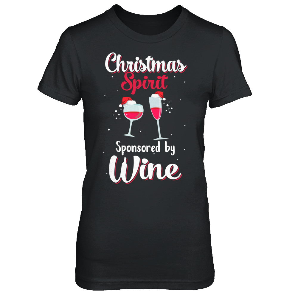Holiday Party Christmas Spirit Sponsored By Wine T-Shirt & Sweatshirt | Teecentury.com