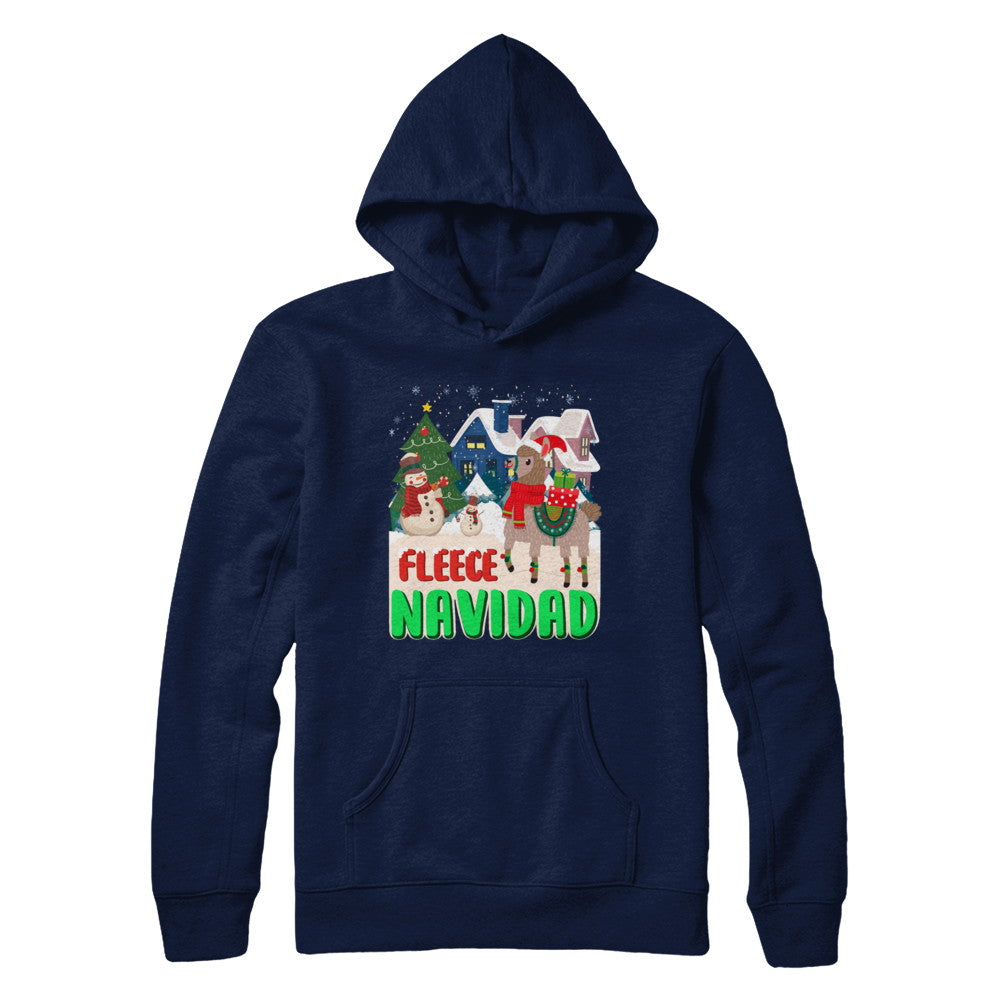 Fleece Navidad Llama Christmas Gifts Spanish T-Shirt & Sweatshirt | Teecentury.com