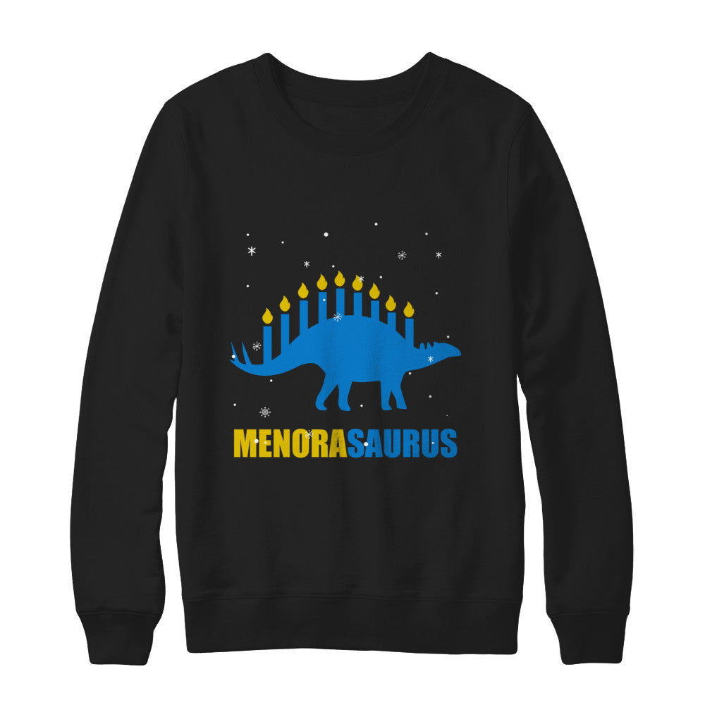 Funny Hanukkah Dinosaur Menorah Stegosaurus Menorasaurus T-Shirt & Sweatshirt | Teecentury.com