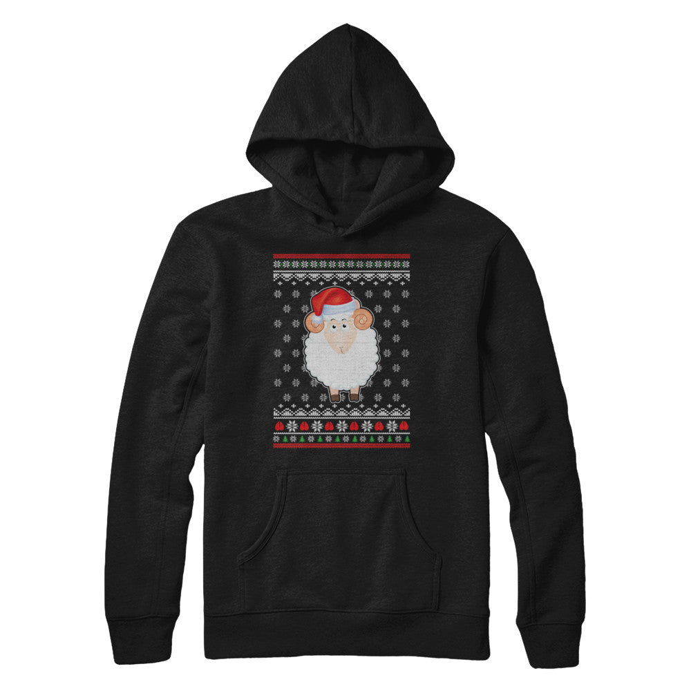 Pajamas Lamb Sheep Santa Hat Ugly Christmas Sweater T-Shirt & Sweatshirt | Teecentury.com