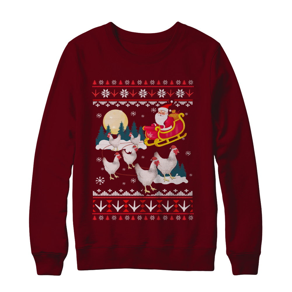 Funny Chicken Ugly Christmas Sweater Gifts T-Shirt & Sweatshirt | Teecentury.com