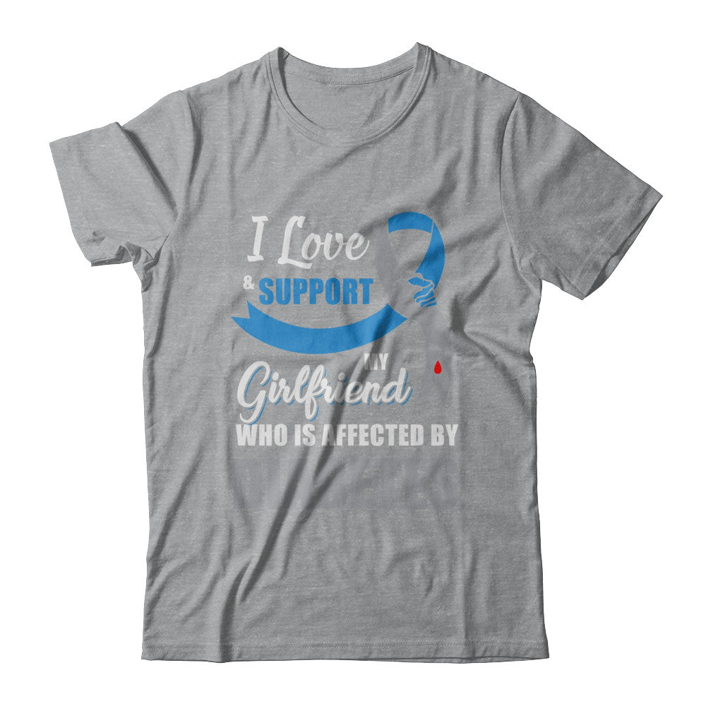 Diabetes Awareness Support Blue Grey Girlfriend Boyfriend T-Shirt & Hoodie | Teecentury.com