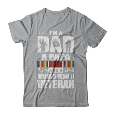 A Dad A Papa And A World War II Veteran Fathers Day T-Shirt & Hoodie | Teecentury.com