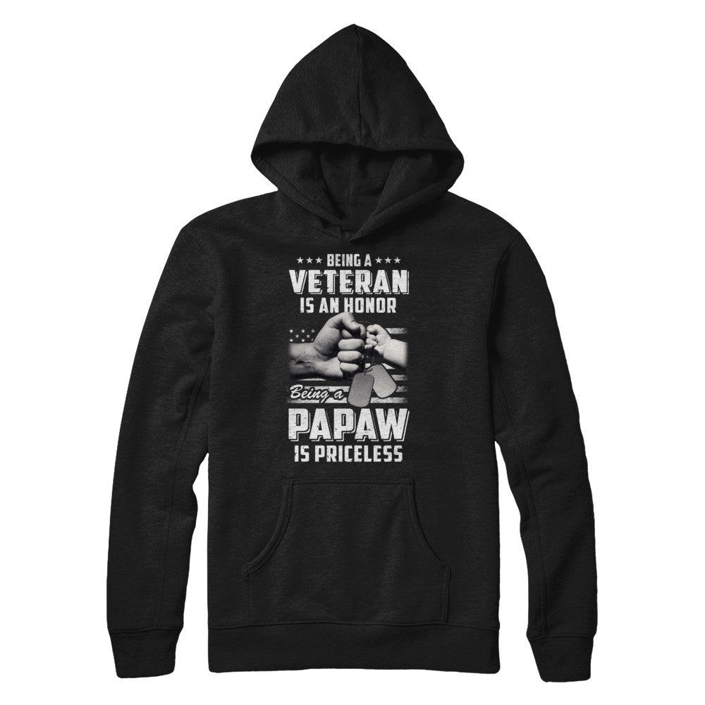 Being A Veteran Is An Honor Being A PaPaw Is Priceless T-Shirt & Hoodie | Teecentury.com