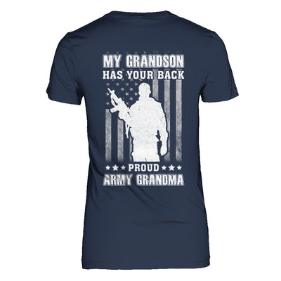 My Grandson Has Your Back Proud Proud Army Grandma T-Shirt & Hoodie | Teecentury.com