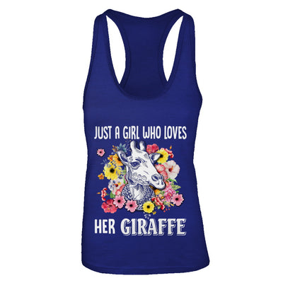 Just A Girl Who Loves Her Giraffe T-Shirt & Tank Top | Teecentury.com