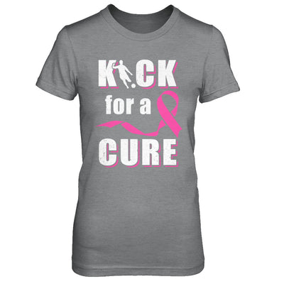 Kick For A Cure Soccer Pink Breast Cancer Awareness T-Shirt & Hoodie | Teecentury.com