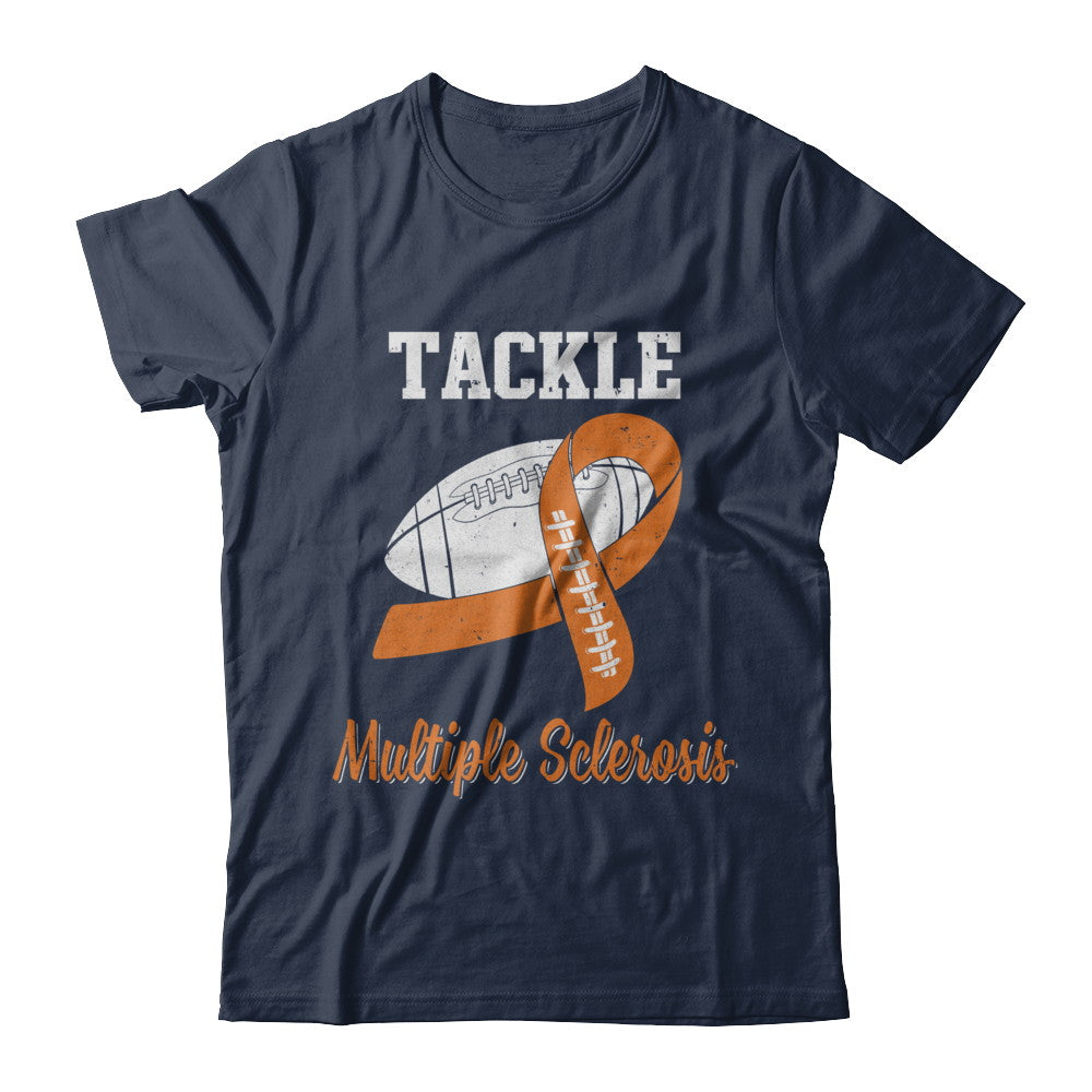 Football Survivor Tackle Orange Multiple Sclerosis Awareness T-Shirt & Hoodie | Teecentury.com