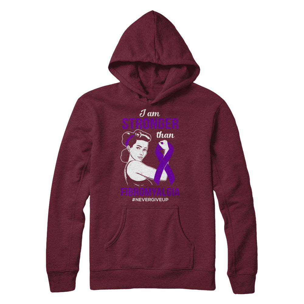 I Am Stronger Than Fibromyalgia Awareness Support T-Shirt & Hoodie | Teecentury.com