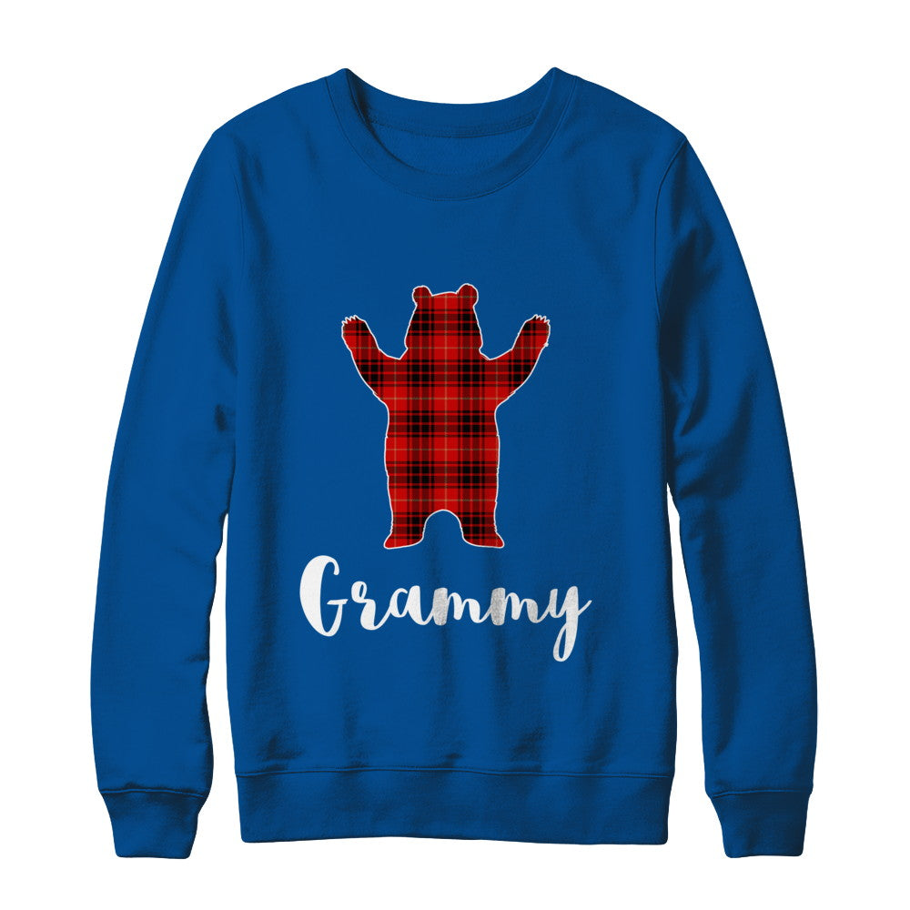Red Grammy Bear Buffalo Plaid Family Christmas Pajamas T-Shirt & Sweatshirt | Teecentury.com