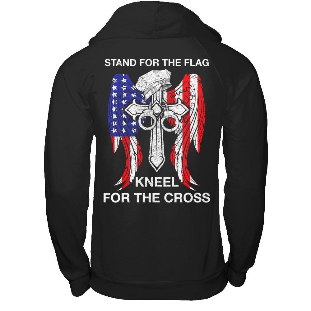 Police Stand For The Flag Kneel For The Cross T-Shirt & Hoodie | Teecentury.com