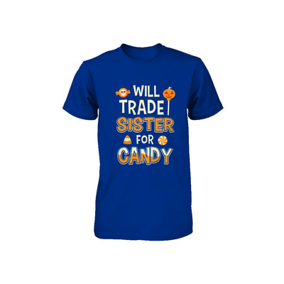 Will Trade Brother For Candy Funny Sister Halloween Youth Youth Shirt | Teecentury.com