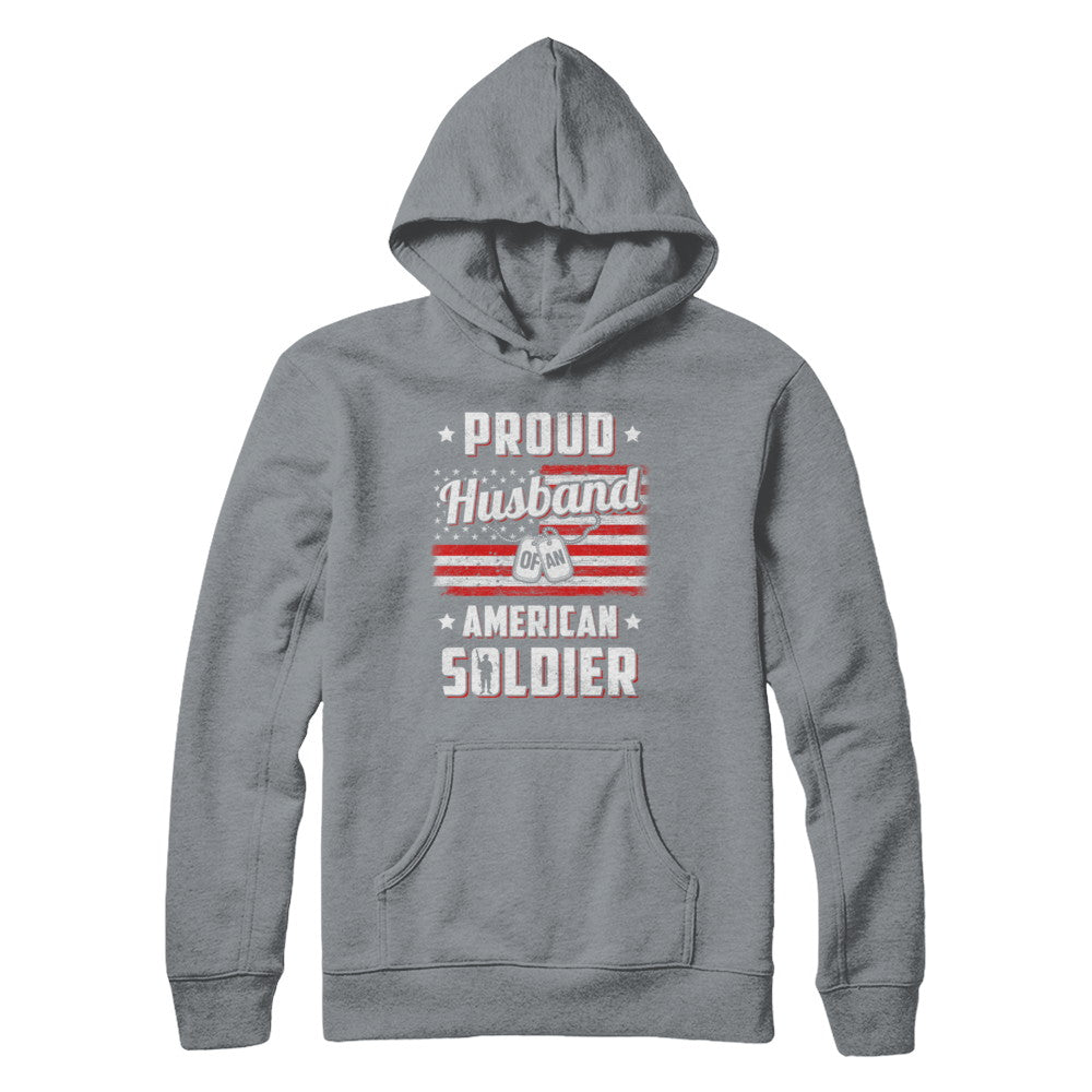 Proud Husband Of A Soldier Army Wife Veteran T-Shirt & Hoodie | Teecentury.com