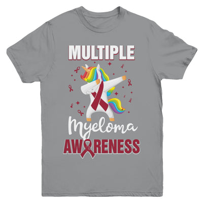 Inspirational Multiple Myeloma Awareness Unicorn Support Youth Youth Shirt | Teecentury.com