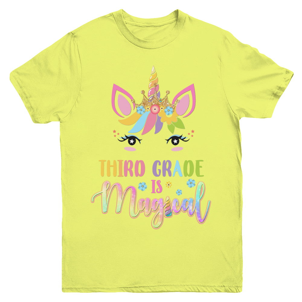 Third Grade is magical Unicorn Back to School 3rd Grade Youth Youth Shirt | Teecentury.com