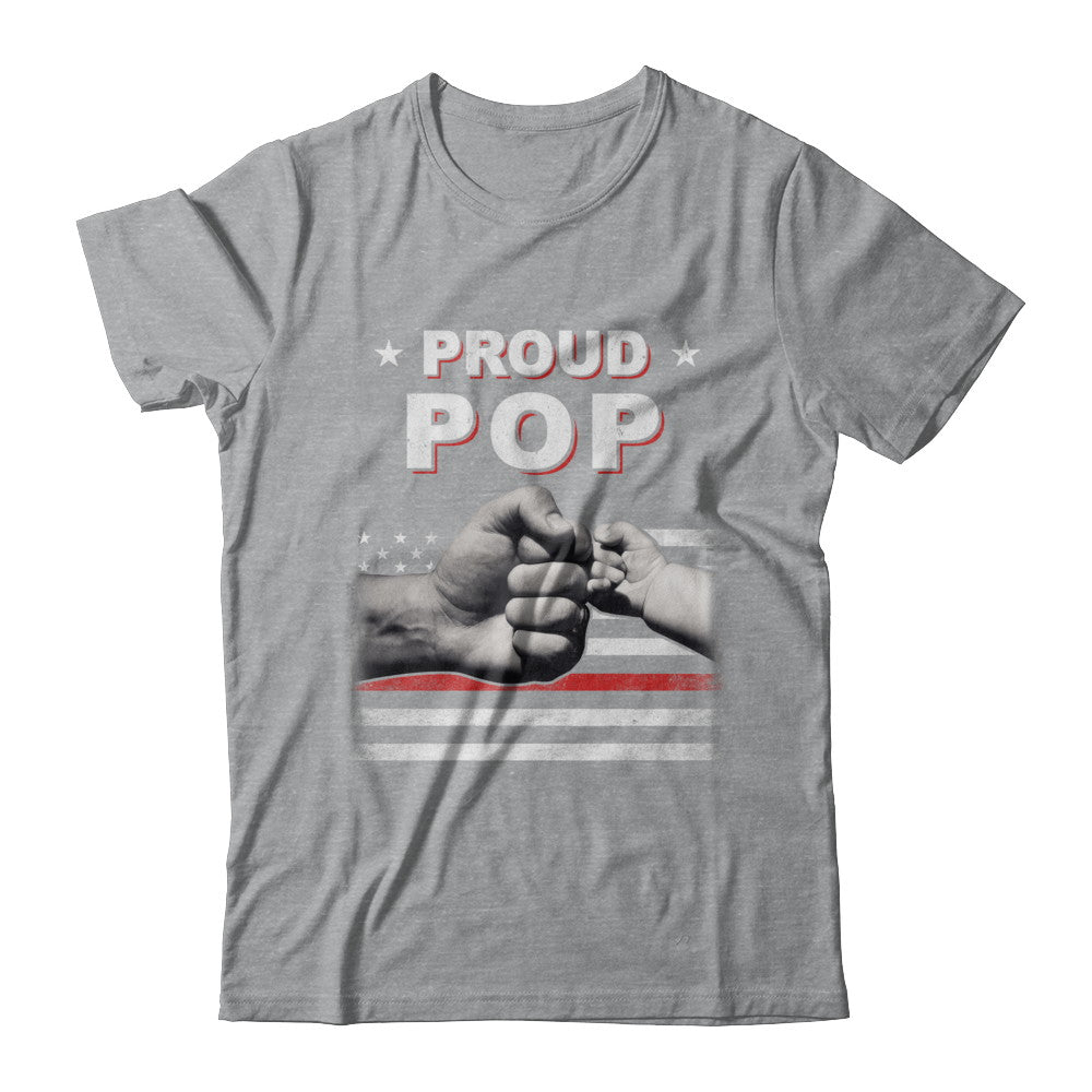 Proud Pop Fireman Firefighter Thin Red Line Flag Fathers Day T-Shirt & Hoodie | Teecentury.com