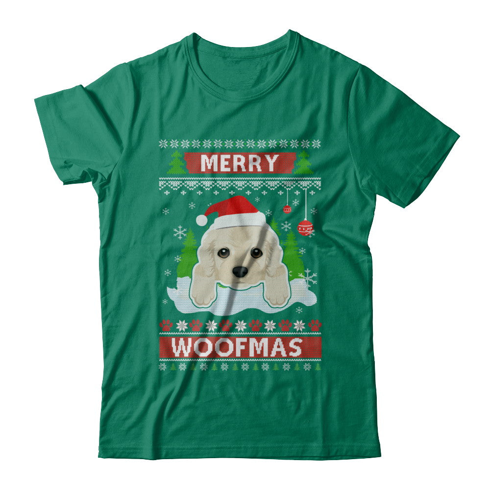 Golden Retriever Merry Woofmas Ugly Christmas Sweater T-Shirt & Sweatshirt | Teecentury.com