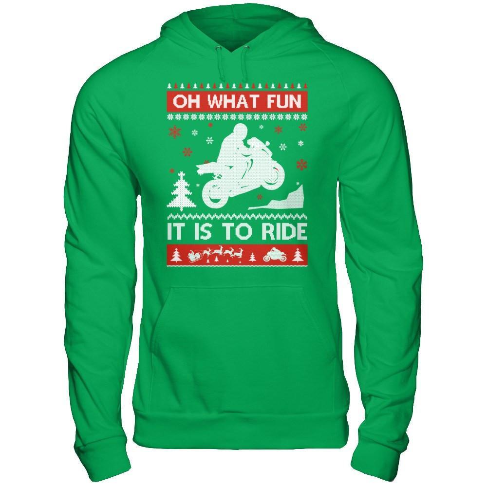 Motorbike Sweater Christmas Oh What Fun It Is To Ride T-Shirt & Hoodie | Teecentury.com