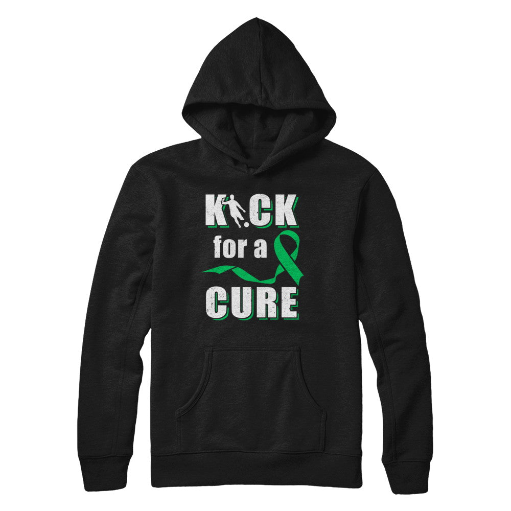 Kick For A Cure Soccer Green Liver Cancer Lymphoma Awareness T-Shirt & Hoodie | Teecentury.com