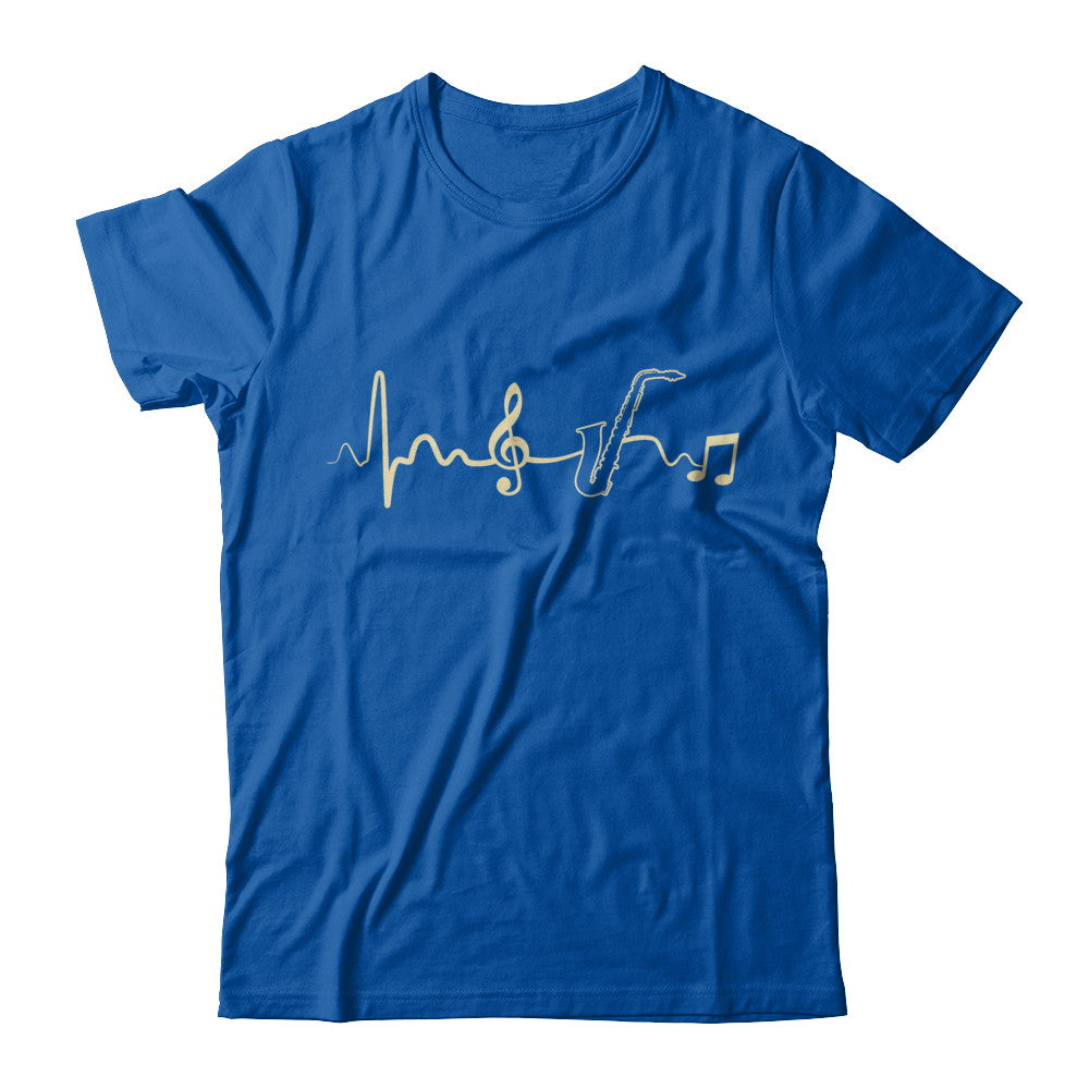 Saxophone Heartbeat Musician T-Shirt & Hoodie | Teecentury.com