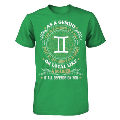 As A Gemini I Can Be Stubborn As A Mule T-Shirt & Hoodie | Teecentury.com