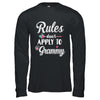 Grandmother Rules Don't Apply To Grammy T-Shirt & Hoodie | Teecentury.com