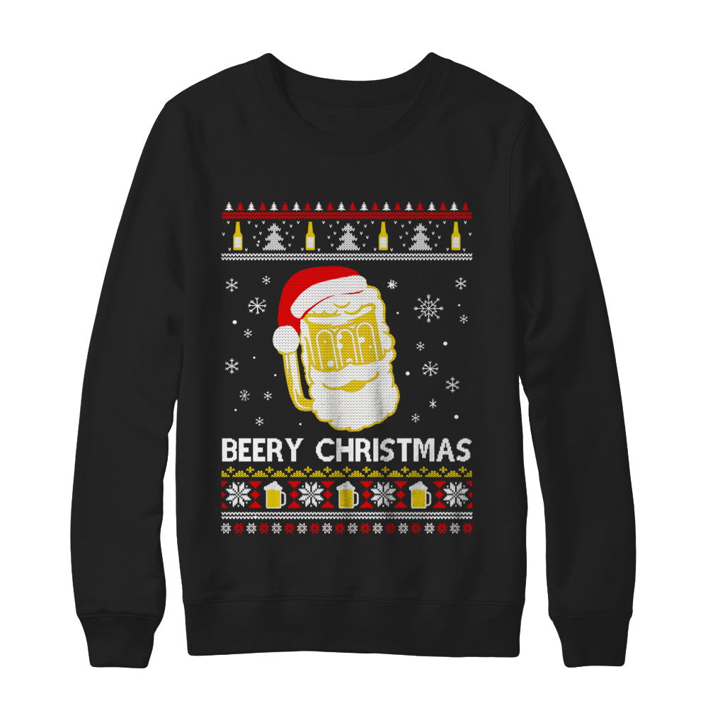 Beery Christmas Ugly Christmas Sweater Christmas Beer T-Shirt & Sweatshirt | Teecentury.com