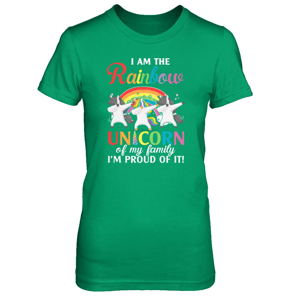 I Am The Rainbow Unicorn Of My Family Lesbian LGBT T-Shirt & Tank Top | Teecentury.com