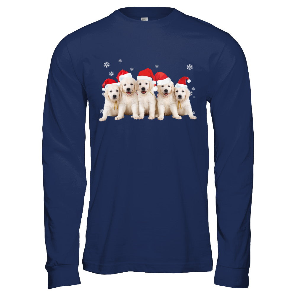 Funny Golden Retriever Puppies Christmas Dog Gift T-Shirt & Hoodie | Teecentury.com