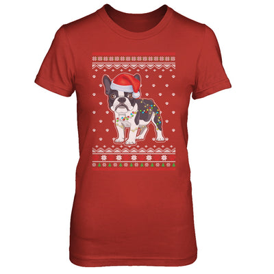 Bulldog Christmas Ugly Sweater Lights Dog Xmas Gift T-Shirt & Sweatshirt | Teecentury.com