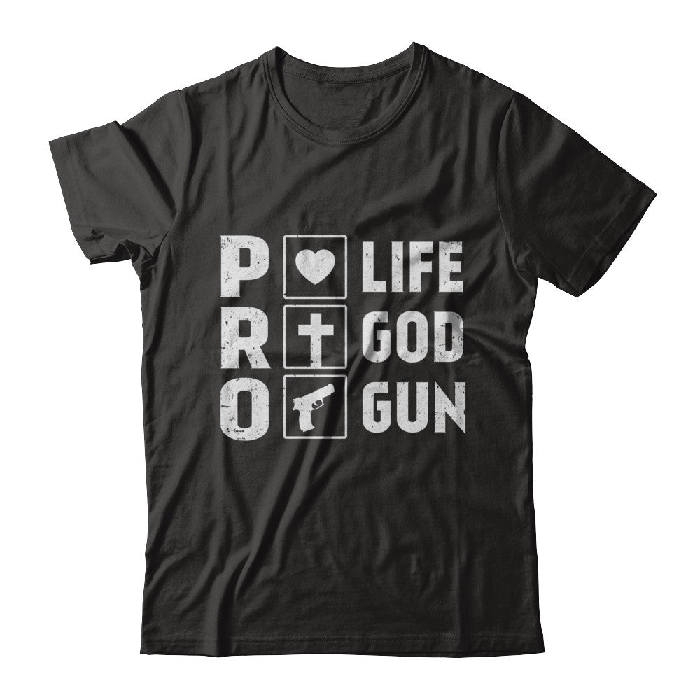 Pro Life Pro God Pro Gun America T-Shirt & Hoodie | Teecentury.com