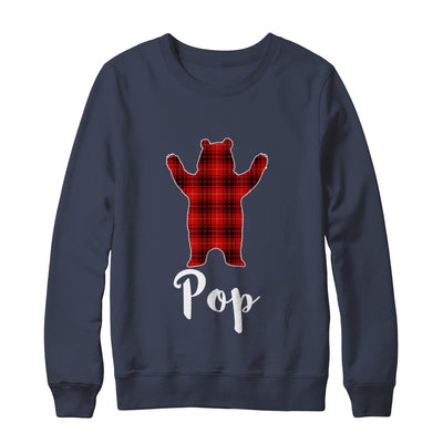 Red Pop Bear Buffalo Plaid Family Christmas Pajamas T-Shirt & Sweatshirt | Teecentury.com
