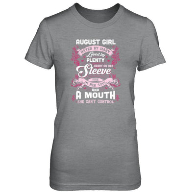 August Girl Hated By Many Loved By Plenty Heart On Her Sleeve T-Shirt & Tank Top | Teecentury.com
