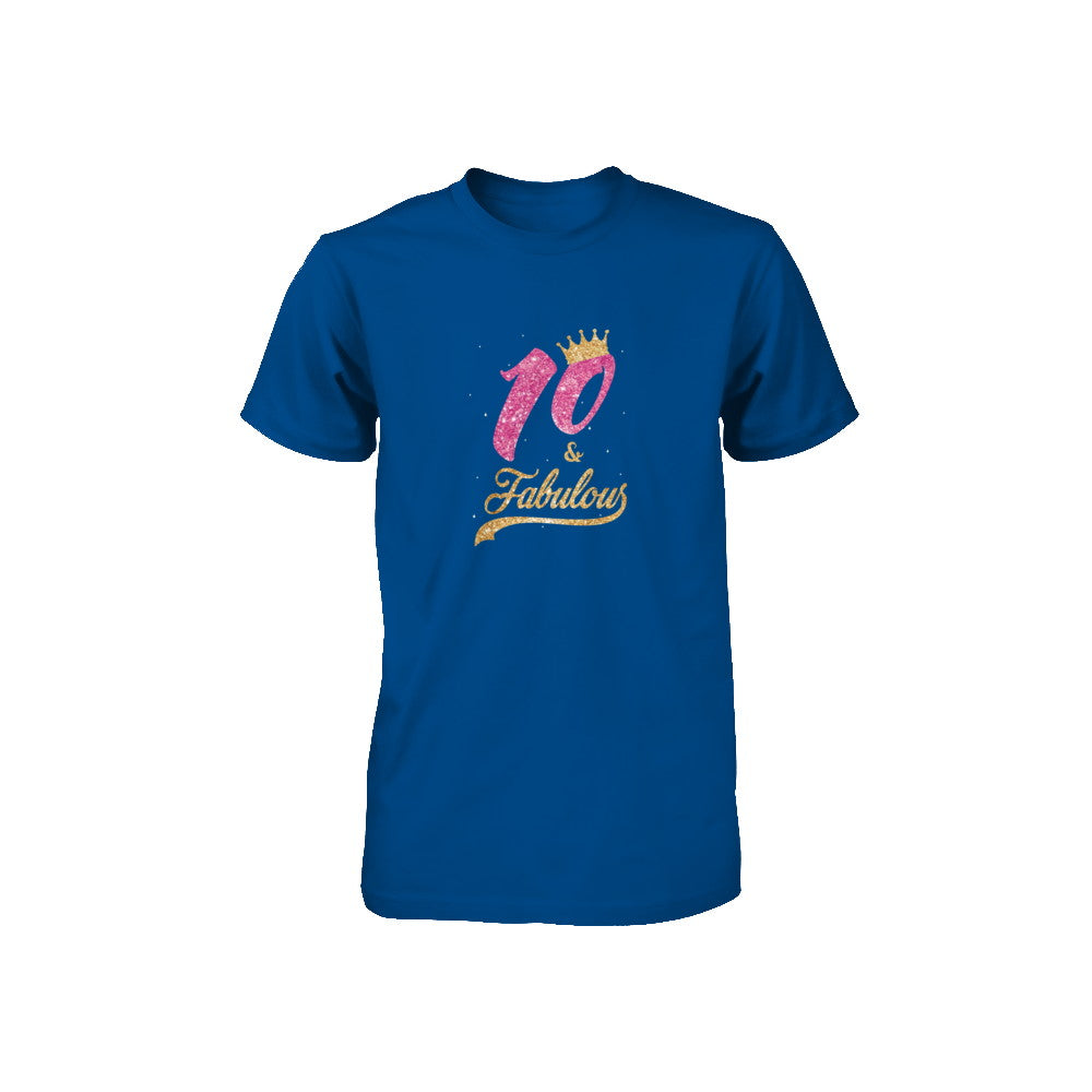 10Th And Fabulous Ten Birthday Youth Youth Shirt | Teecentury.com
