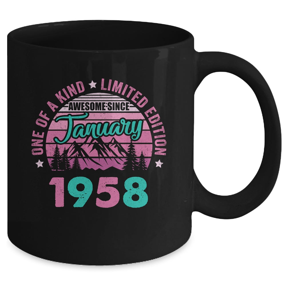 65 Years Old Awesome Since January 1958 65th Birthday Women Mug | teecentury