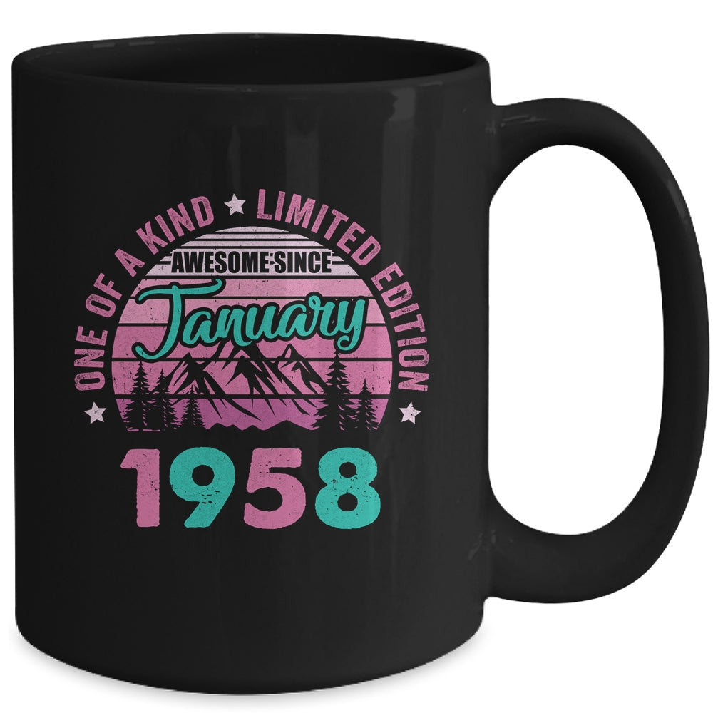 65 Years Old Awesome Since January 1958 65th Birthday Women Mug | teecentury