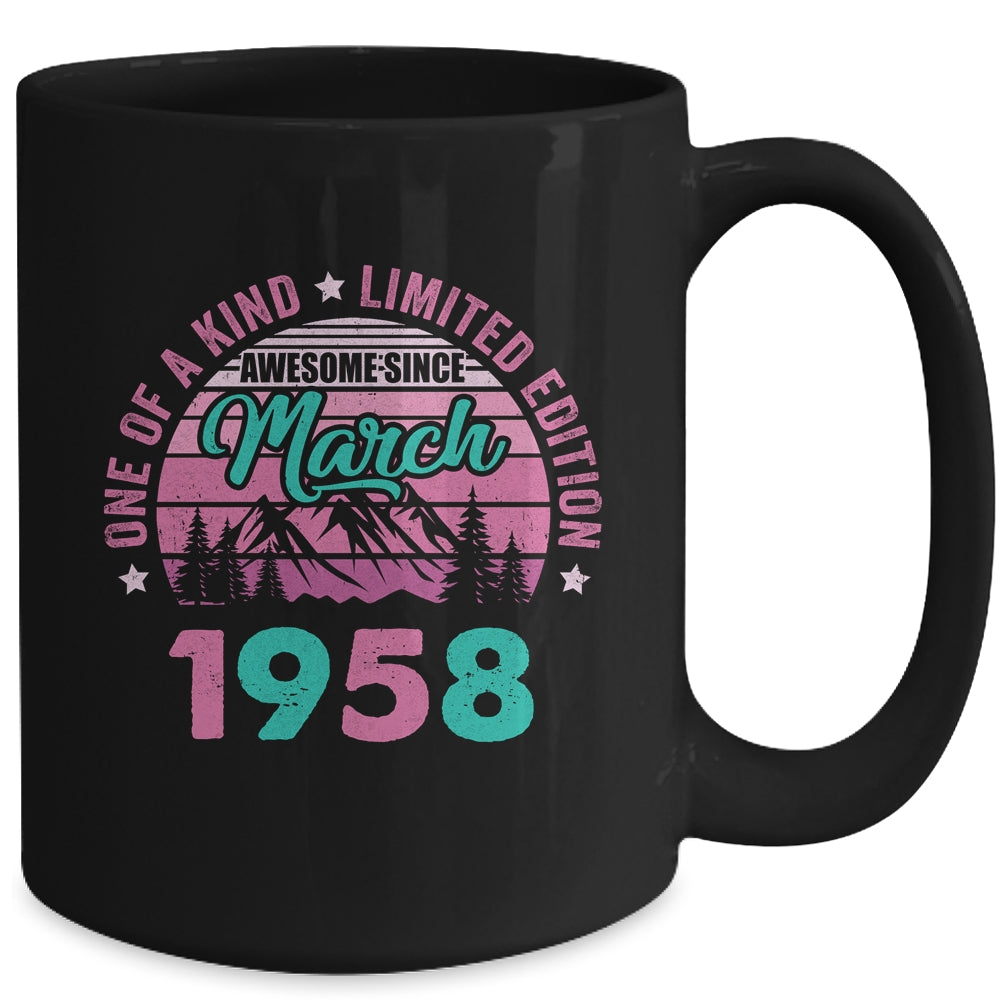 65 Years Old Awesome Since March 1958 65th Birthday Women Mug | teecentury