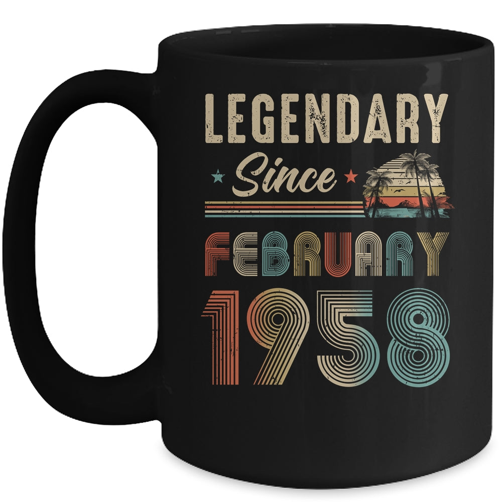 65 Years Old Legendary Since February 1958 65th Birthday Mug | teecentury