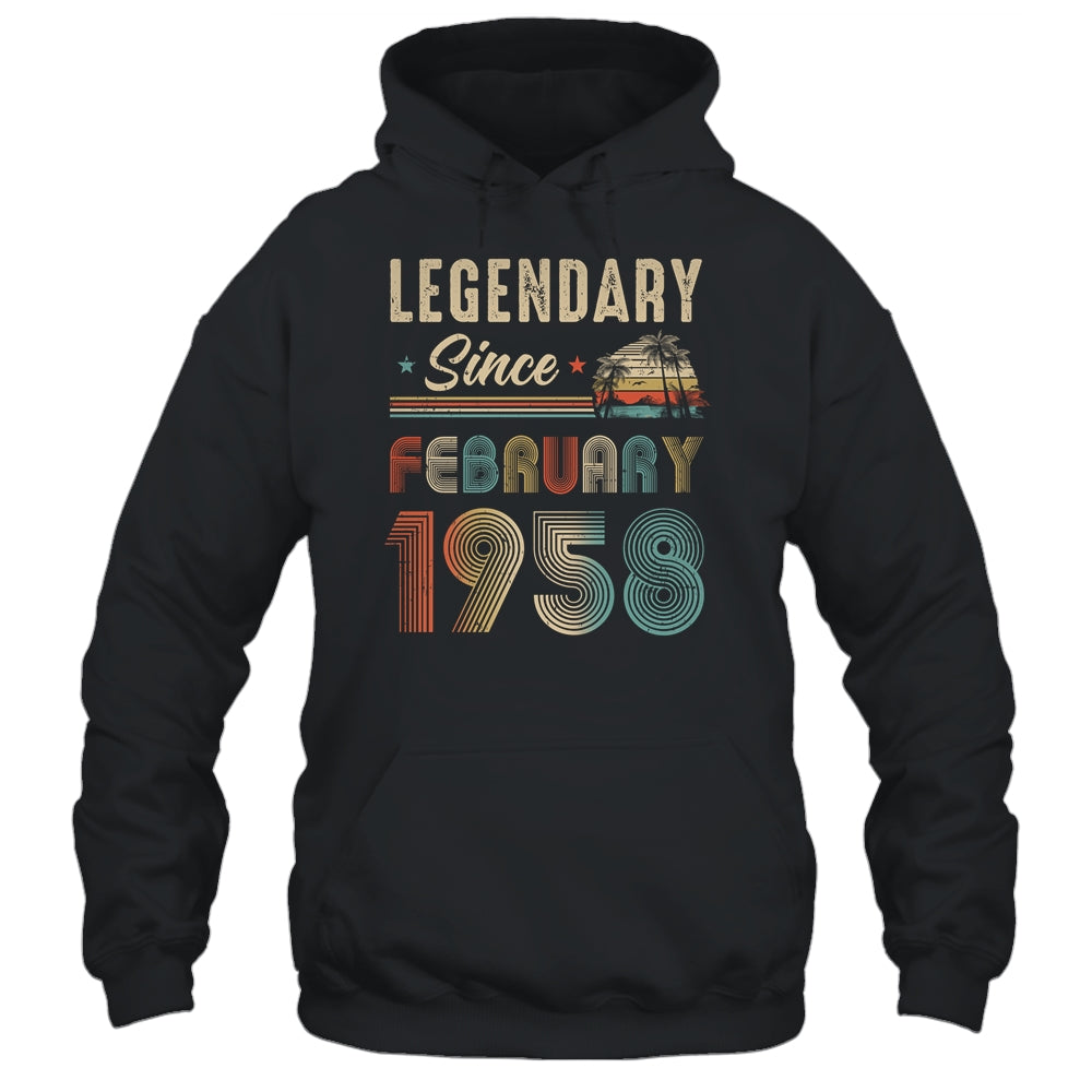 65 Years Old Legendary Since February 1958 65th Birthday Shirt & Hoodie | teecentury