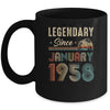 65 Years Old Legendary Since January 1958 65th Birthday Mug | teecentury